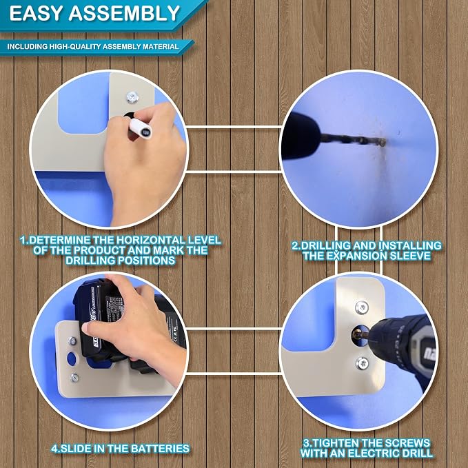 FETESNICE Battery Holder Wall Mount - Image 9