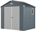 YITAHOME 8x6.2FT Outdoor Storage Shed w/o Floor, All-Weather Plastic Shed by YITAHOME