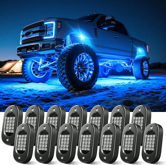 Honalia Rock Lights for Trucks 14 pods, RGB Truck Rock Lights by Honalia