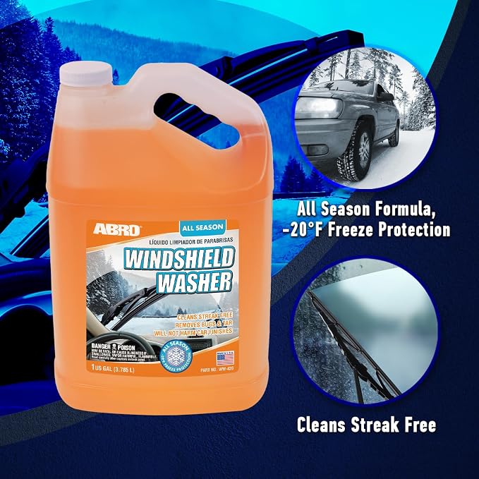 ABRO Car Windshield Washer Fluid: 1 Gallon, All Season/Weather Vehicle Window - Image 2