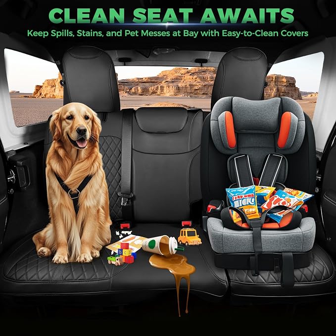 for Jeep Wrangler Seat Covers 4Door JL 2018 2019 2020 2021 2022 2023 2024 2025 - Image 7