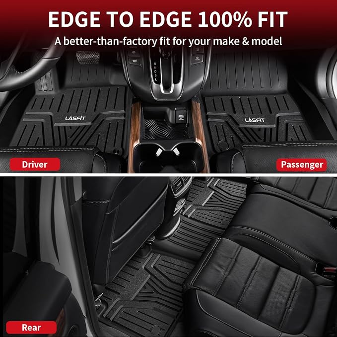 LASFIT Floor Mats for Honda CR-V 2023 2024 2025 2026 All Weather Protection TPE - Image 7