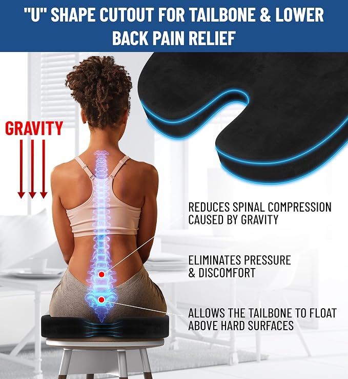 Everlasting Comfort Doctor Recommended Memory Foam Seat Cushion - Image 3