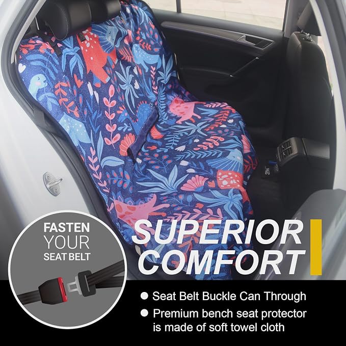Back Seat Cover for Car Trucks Van SUV, Waterproof Rear Bench Towel Seat Covers - Image 2