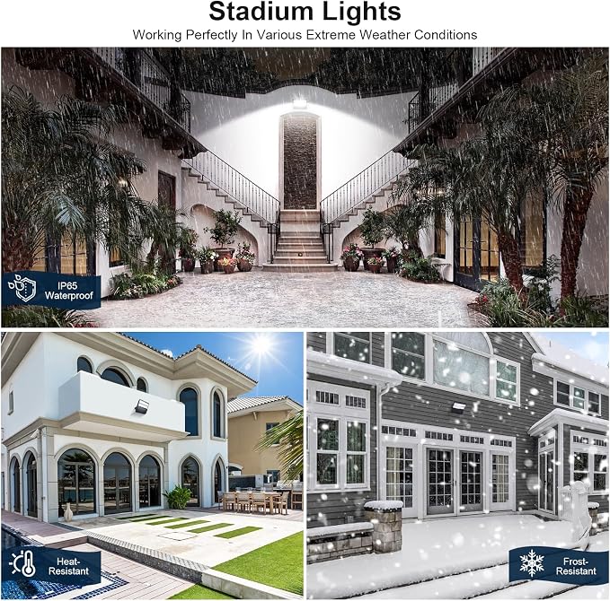 LED Stadium Lights, Outdoor Super Bright 240 Watt 36000 Lumen Stadium Flood - Image 3