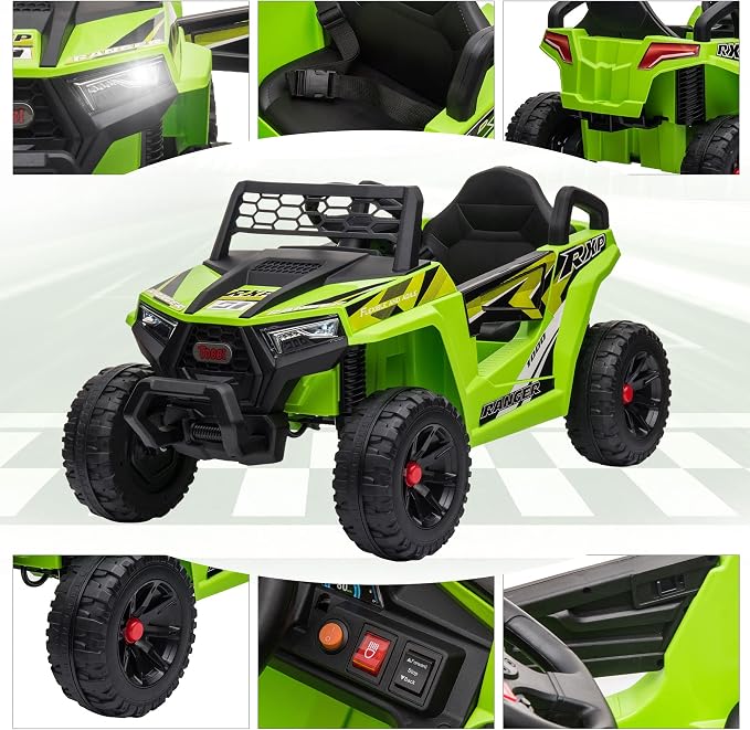 TOBBI 12V Kids Ride on Car, Electric Off-Road UTV Truck - Image 6