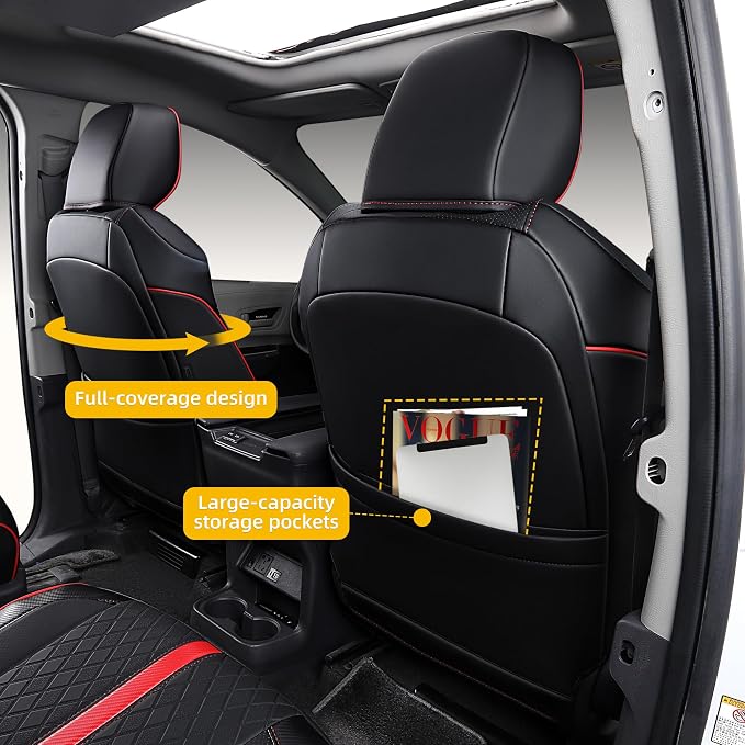 Custom Fit Sienna Seat Covers for Toyota Sienna LE, XLE 2021-2025 3-Row - Image 5