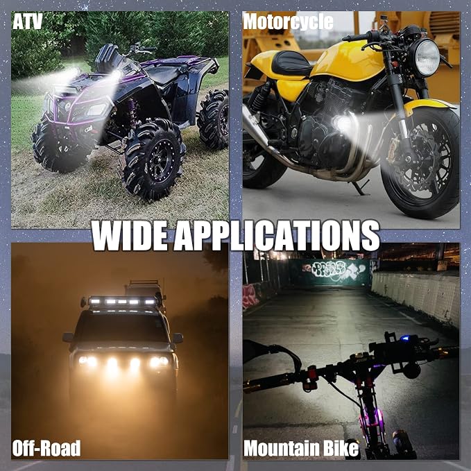 Motorcycle Driving Lights 12-60V 40W 3600LM LED Fog Lights - Image 4