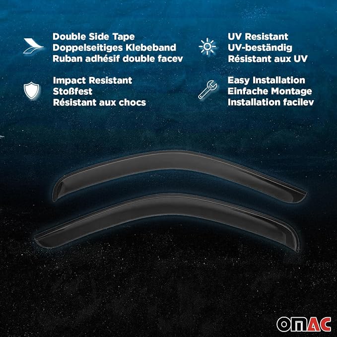 OMAC Window Visor Vent Rain Deflector - Image 4