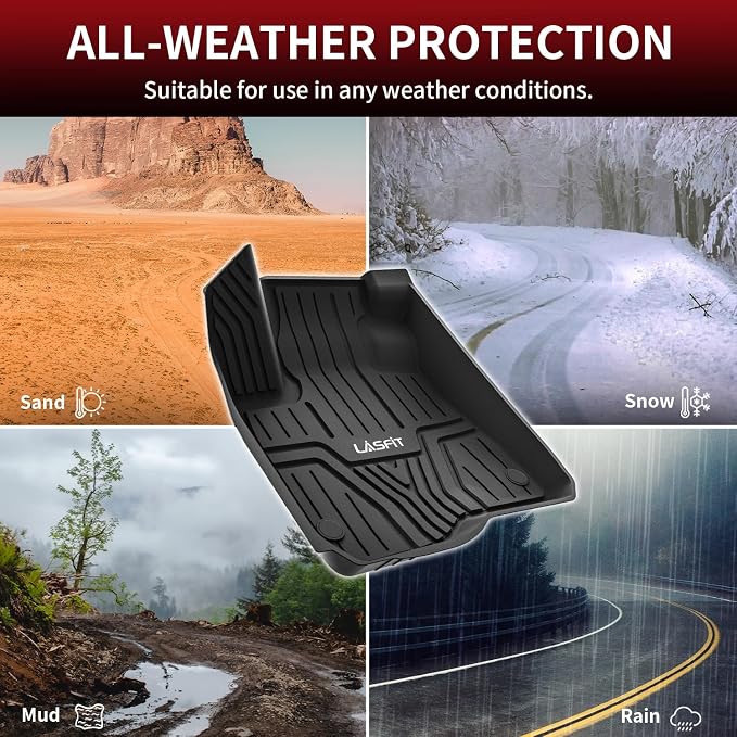 LASFIT Floor Mats for Honda CR-V 2023 2024 2025 2026 All Weather Protection TPE - Image 5