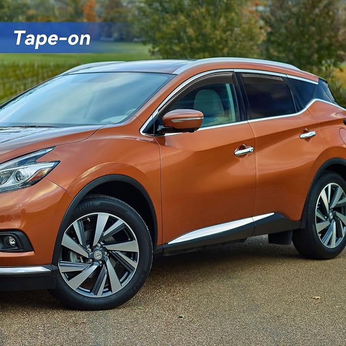 Window Visors Rain Guards for 2015-2024 Nissan Murano, Out-Channel Window Vent - Image 3