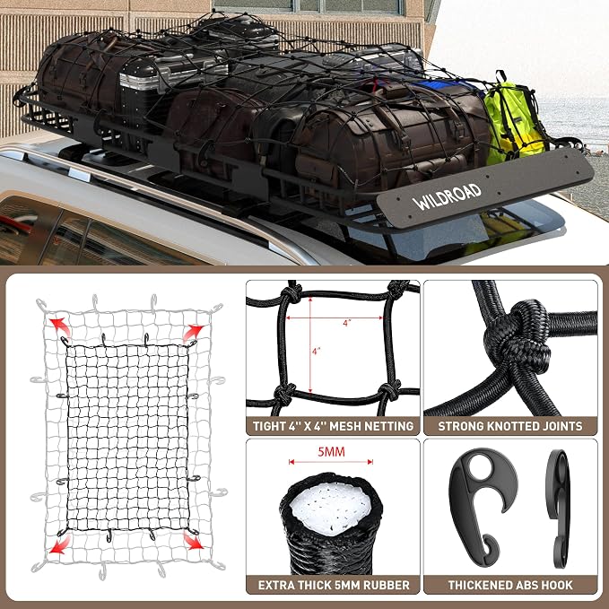 WILDROAD Car Roof Cargo Carrier Combo - Image 8