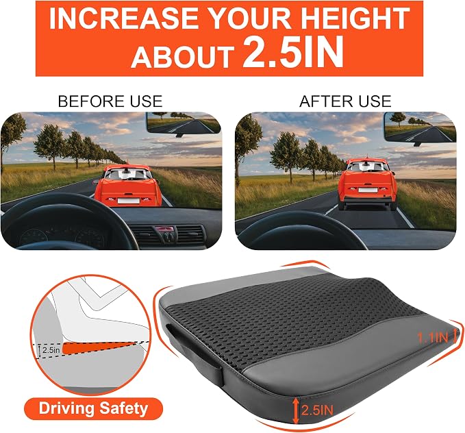 Car Seat Cushion, Comfort Memory Foam Car Cushions - Image 3