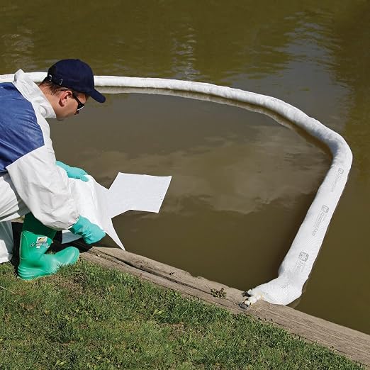 PIG Oil Boom - Oil-Only Absorbent Boom - 4 Pack - 3" x 20' Boom - Absorbs up to - Image 5
