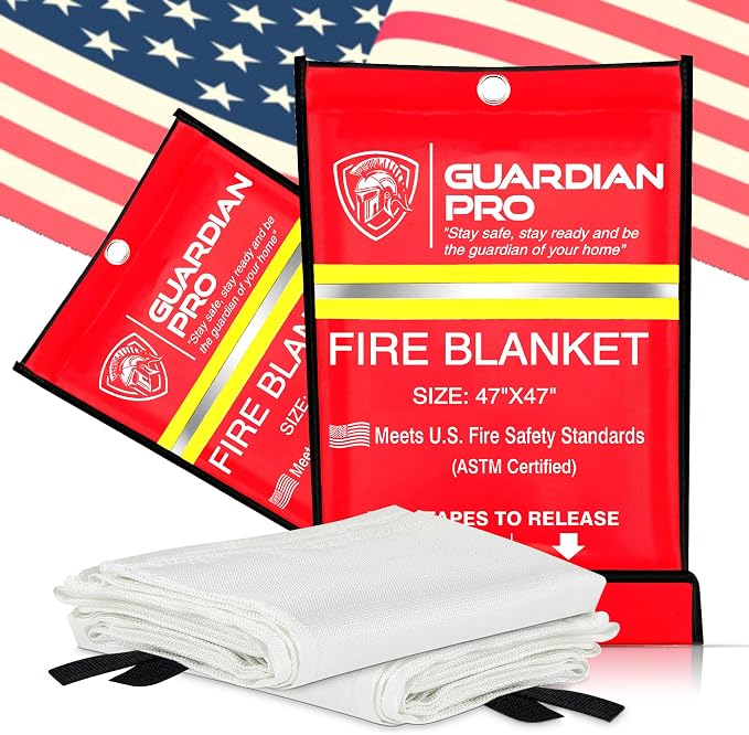 Emergency Fire Blanket for Home and Kitchen by GuardianPro