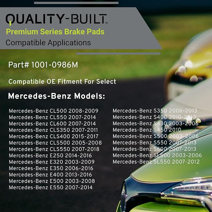 Premium Semi-Metallic Rear Brake Pads Compatible - Image 3