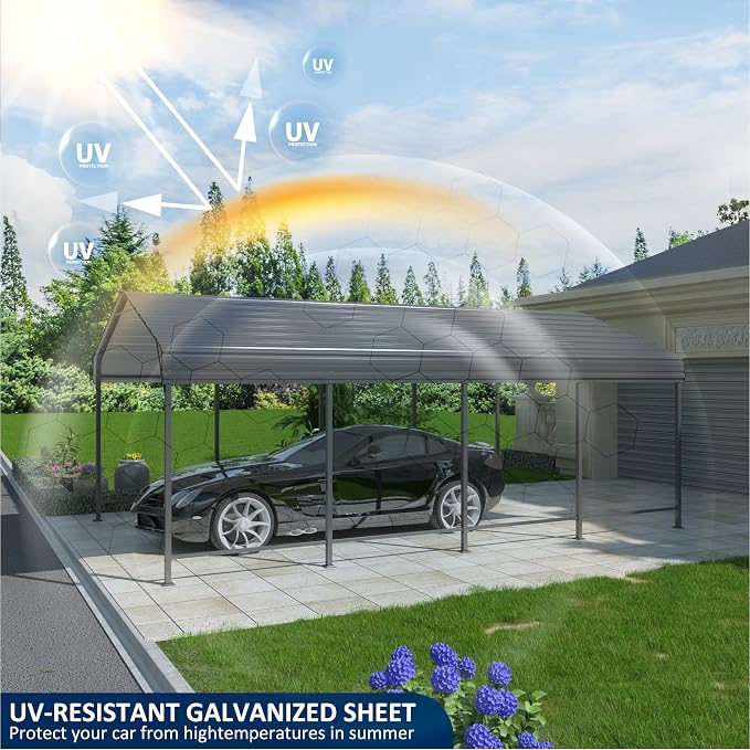 12x20 Metal Carport Carports - Image 5