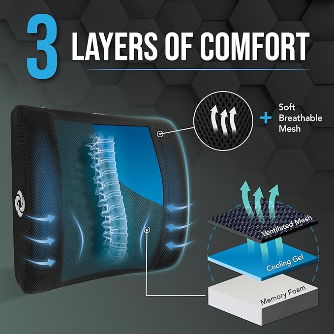 SAMSONITE, cooling gel, lumbar support pillow - Image 4