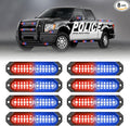 HLauto 1200T Emergency Strobe Grille Lights: 8pcs 12 LED Sync Feature Safety by HLauto