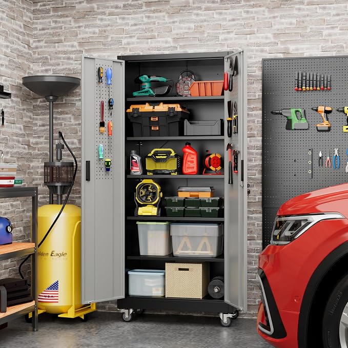 71" H×32" W×16" D Garage Storage Cabinet - Image 9