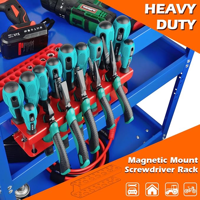 MUTUACTOR Magnetic Screwdriver Holder, Heavy Duty Magnetic Mount Red - Image 3