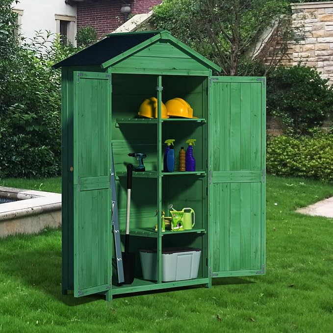 35.6" Outdoor Storage Shed, Wooden Shed - Image 2