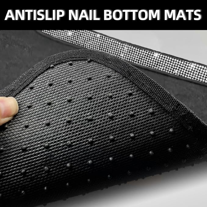 NBTEPEM Bling Car Floor Mats Full Set, Universal Fit Most Cars - Image 5