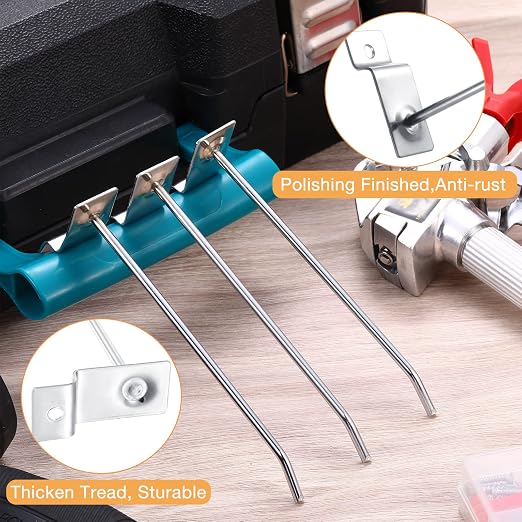 Moxweyeni 100 Pcs Heavy Duty Slatwall Panel Hooks Hanging Metal Slat Wall - Image 4