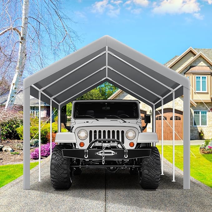 COBIZI Carport Canopy 12x20 Heavy Duty Car Tent Garage, Galvanized Frame Car - Image 6