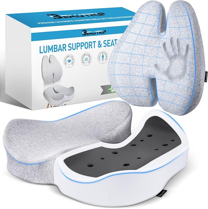 BEAUTRIP Seat Cushion & Lumbar Support Pillow by BEAUTRIP
