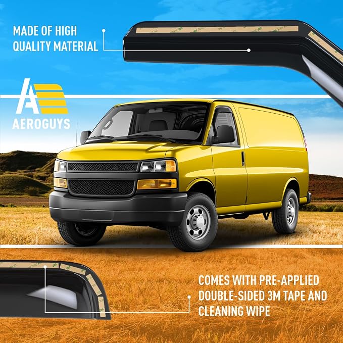 Extra Durable Window Deflectors in-Channel Visors Rain Guards Fit - Image 5