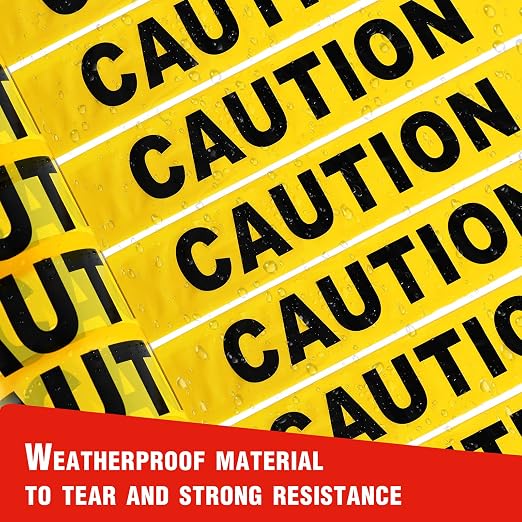 Goldblatt Caution Tape, 2 Pack Yellow Caution Tape Roll, 3 Inch x 1000 Feet - Image 3