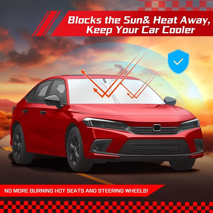 ARISMOTOR Windshield Sun Shade for Honda Civic 11th Gen 2022-2025, Custom Fit - Image 7