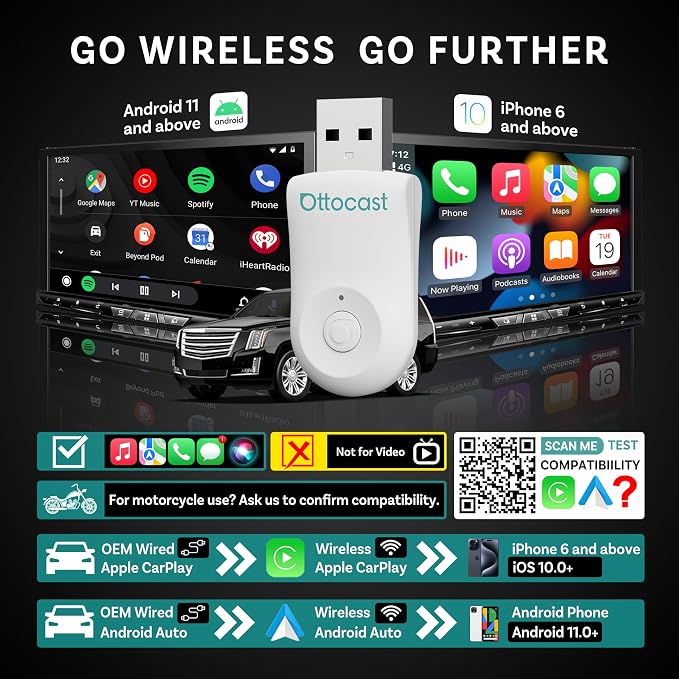 OTTOCAST Wireless Carplay Adapter 2025 - Image 2