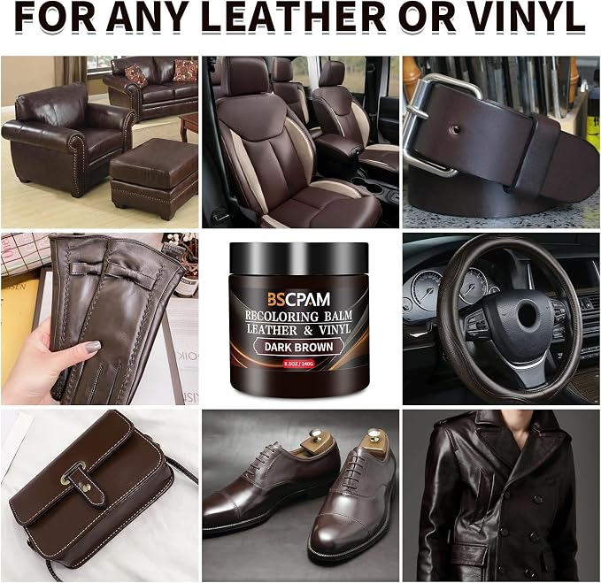 Dark Brown Leather Recoloring Balm - Image 2