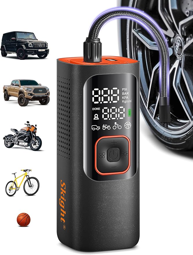 Tire Inflator Portable Air Compressor by Skight