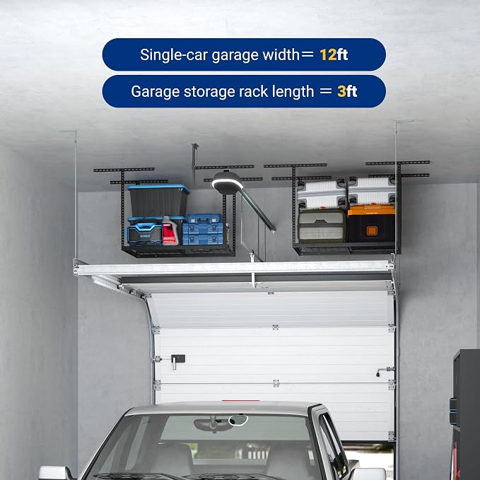 FLEXIMOUNTS 2x3 Overhead Garage Storage Rack, Adjustable Organization System - Image 6