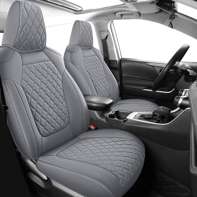 MIROZO RAV4 Seat Covers, Faxu Leather Car Seat Covers Non-Hybrid Fits by MIROZO