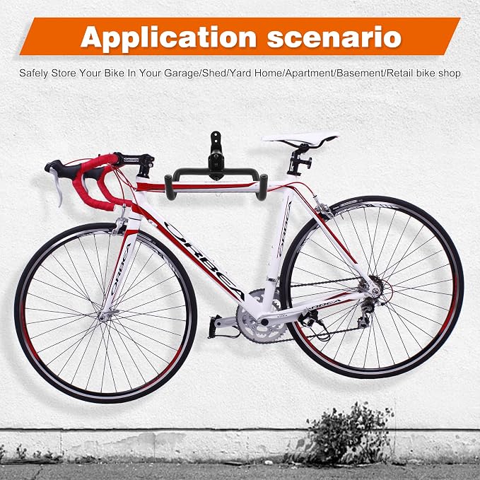 2PACK Bike Rack Garage Bike Wall Mount Bicycle Wall Hanger Bike Hook Bike - Image 7