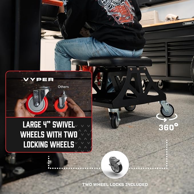 Vyper Low Pro Garage Stool - Image 5