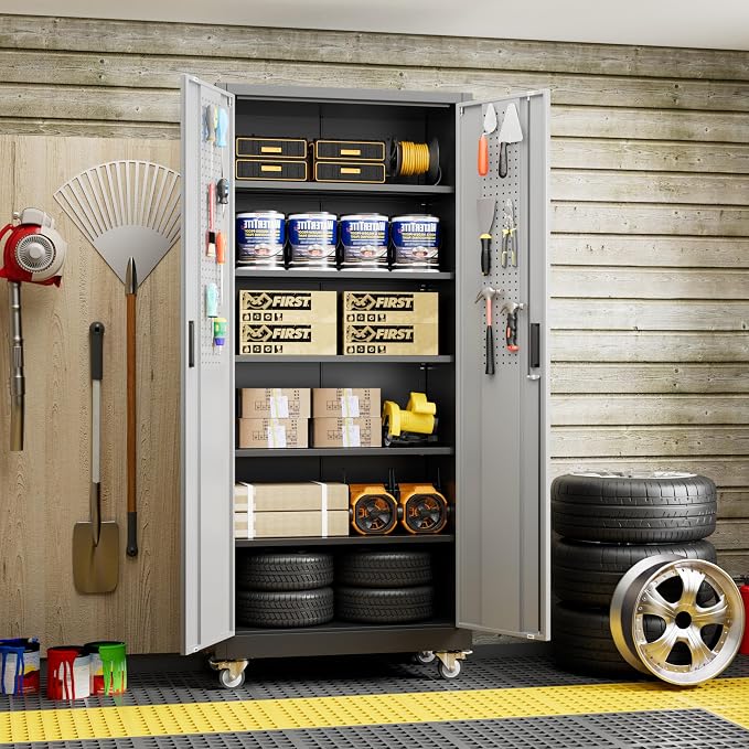 71" H×32" W×16" D Garage Storage Cabinet - Image 2