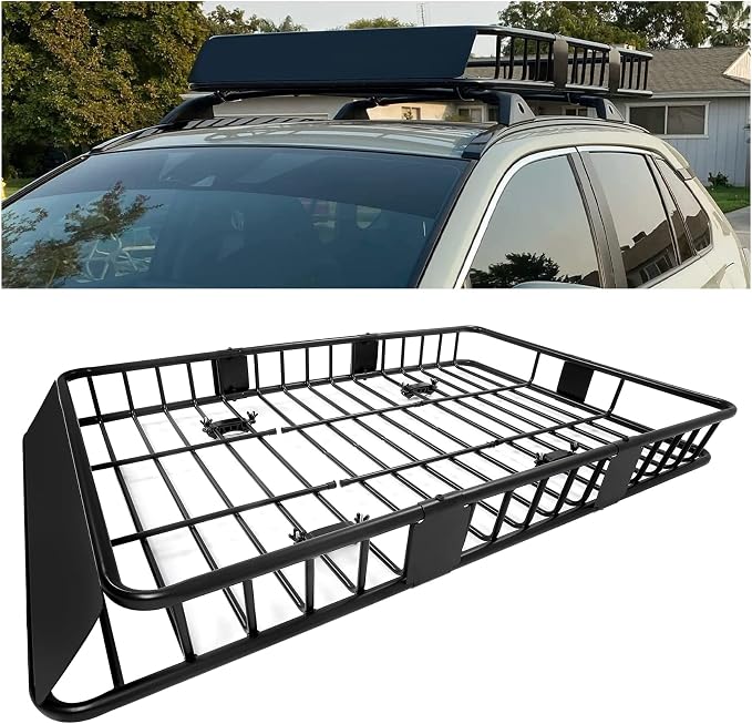 ECOTRIC 67" x 39" x 5.1'' Universal Roof Rack Cargo Carrier Basket by ECOTRIC