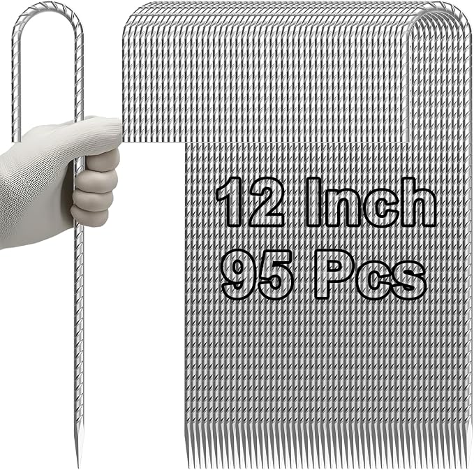 VVOKGO Rebar-Stakes-12-Inch J Hook Galvanized Tent Stakes Heavy Duty, Camping by VVOKGO