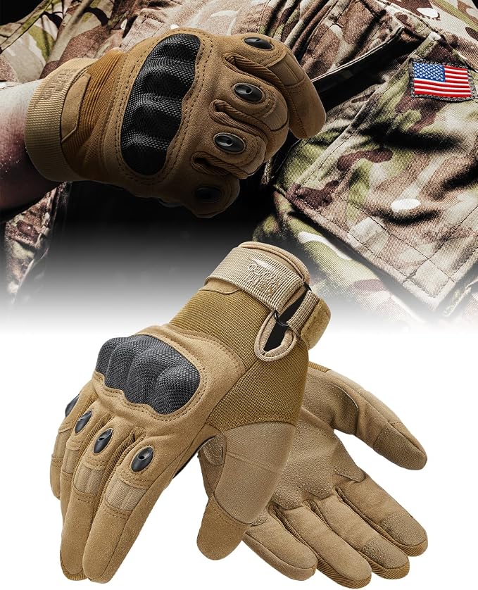 KEMIMOTO Tactical Gloves for Men, Touchscreen Motorcycle Gloves - Image 2