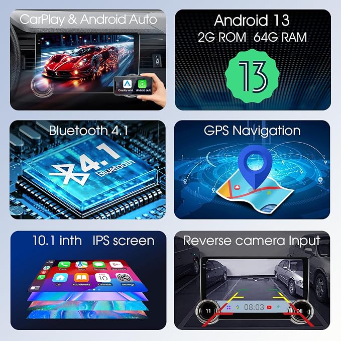 10.1" Wireless CarPlay & Android Auto Car Stereo - Image 4