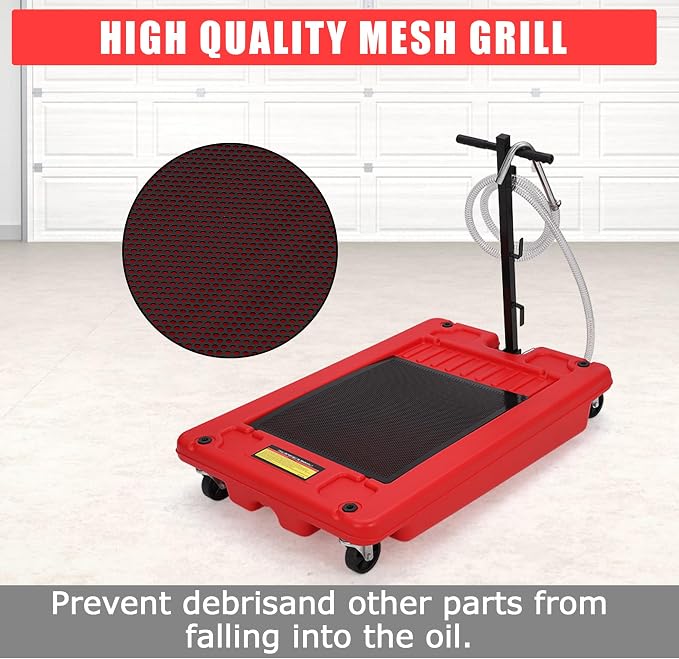 ‌17 Gal Electric Oil Drain Pan, Low Profile Mobile Oil Changing Pan - Image 5