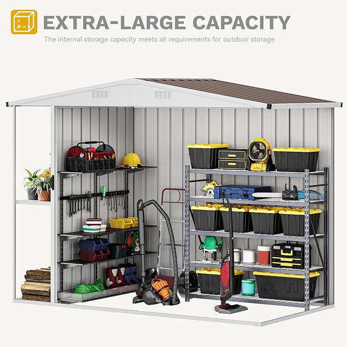 DWVO 8 x 4 ft Outdoor Storage Shed - Image 8