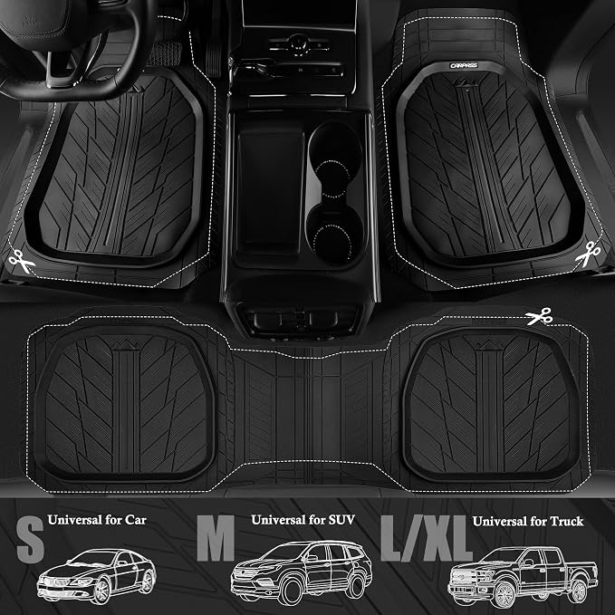 CAR PASS Deep Dish Floor Mats for Cars, Heavy Duty Rubber Floor Mats - Image 5