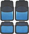 Blue All Weather Heavy Duty Universal Fit Car Floor Mats Interior Liners by BDK