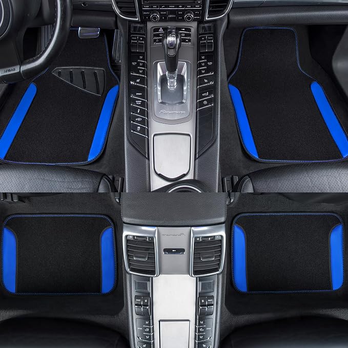 CAR PASS Rainbow Waterproof Universal Fit Faux Leather Car Carpet- Anti-Slip - Image 3